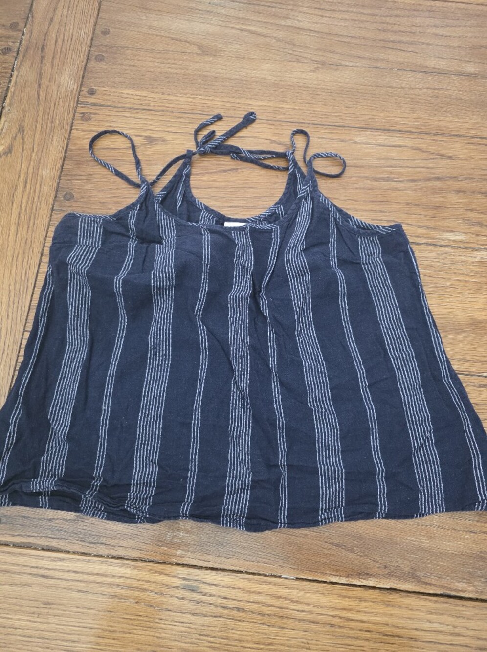 A New Day Striped Tank Top in Black & White Size Large
